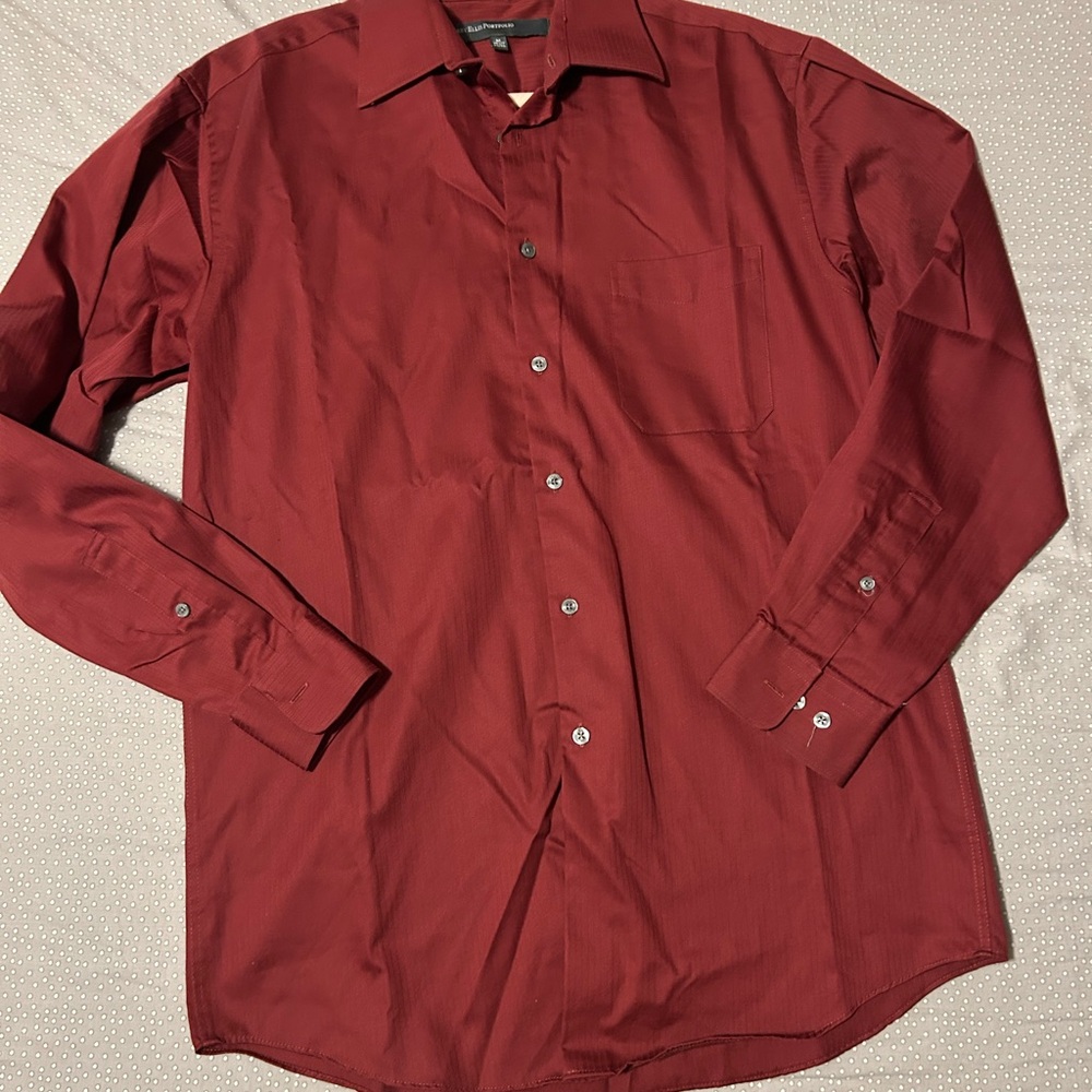Perry Ellis Deep Red Dress Shirt